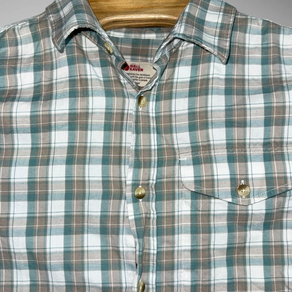 Fjallraven Shirt Mens Small Plaid Check Singi Short Sleeve Regular Comfort‎ Fit - Picture 4 of 9